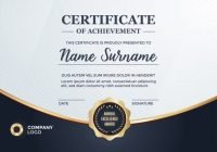 Elegant certificate with golden details _ Free Vector